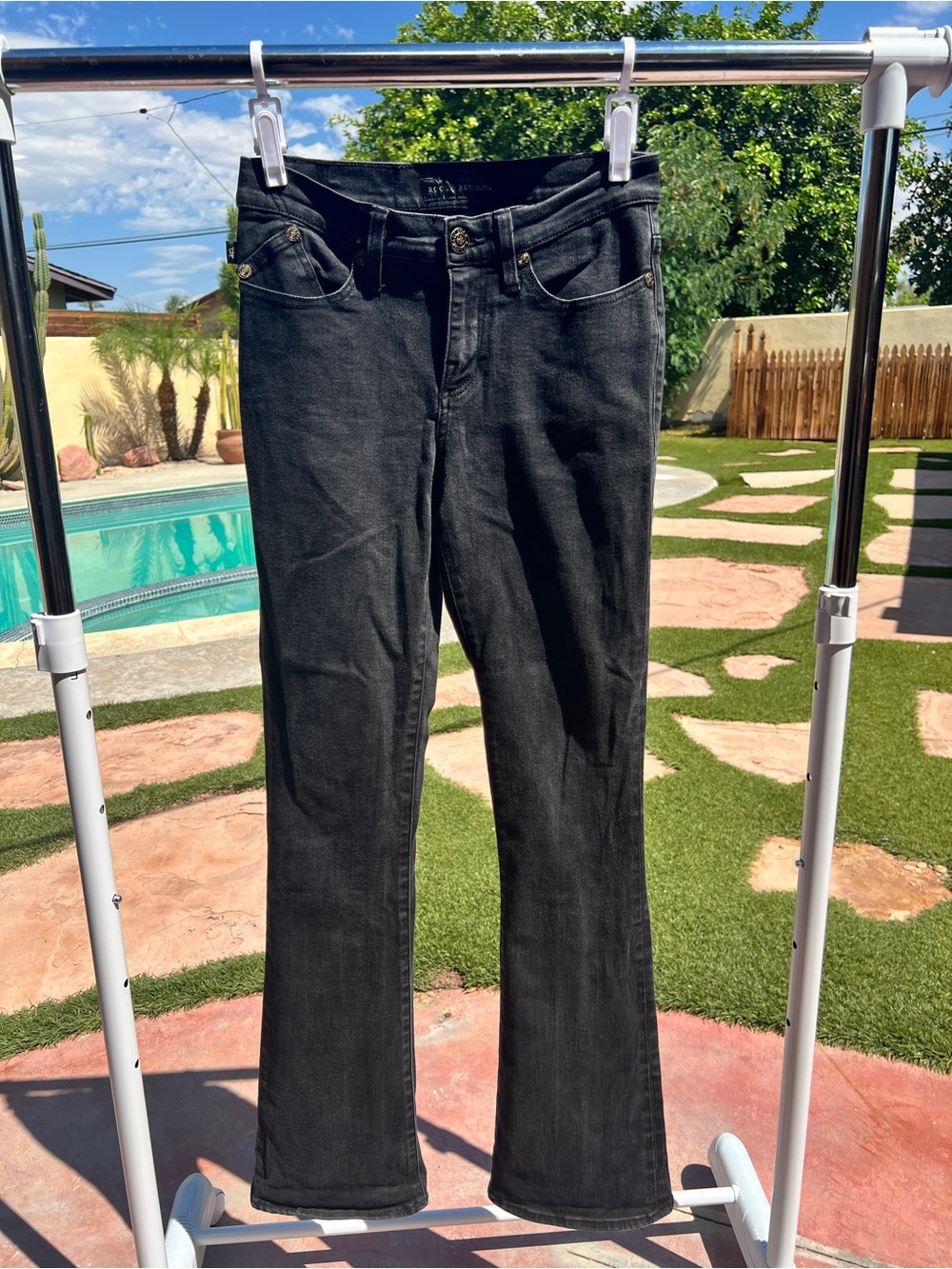 Rock & Republic Black Flare Jeans